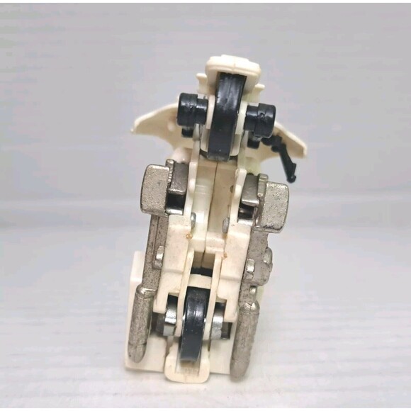 Vtg 1984 GoBots 3" Harley Robo White Bike Figure Tonka Bandai MR-37 Transformer - Picture 4 of 8